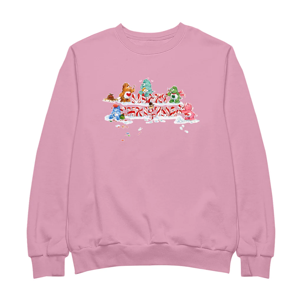 Care Bears Christmas Merry Xmas Candy Cane Women's Sweatshirt