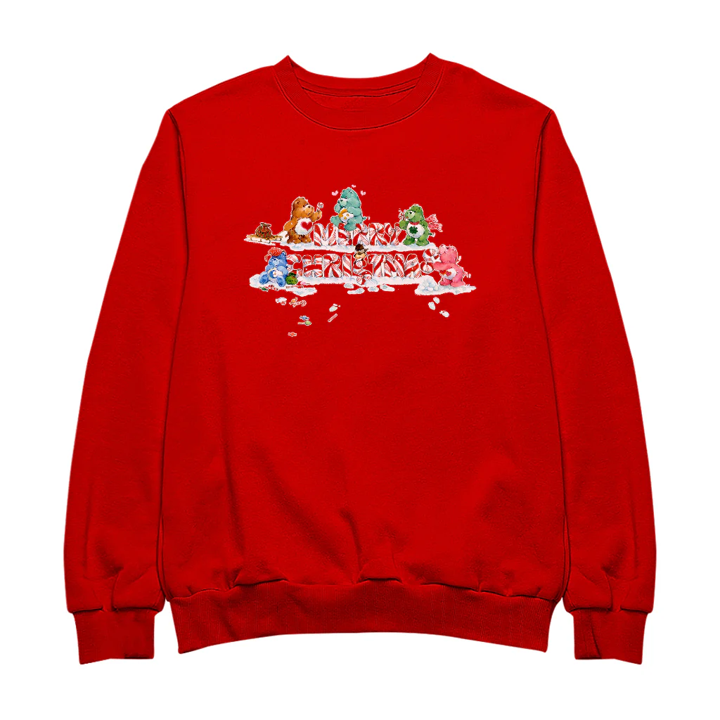 Care Bears Christmas Merry Xmas Candy Cane Women's Sweatshirt - Image 11