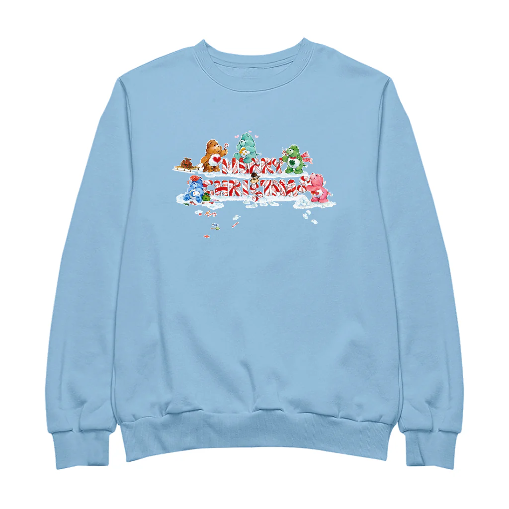 Care Bears Christmas Merry Xmas Candy Cane Women's Sweatshirt - Image 5