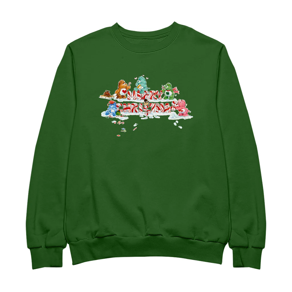 Care Bears Christmas Merry Xmas Candy Cane Women's Sweatshirt - Image 7
