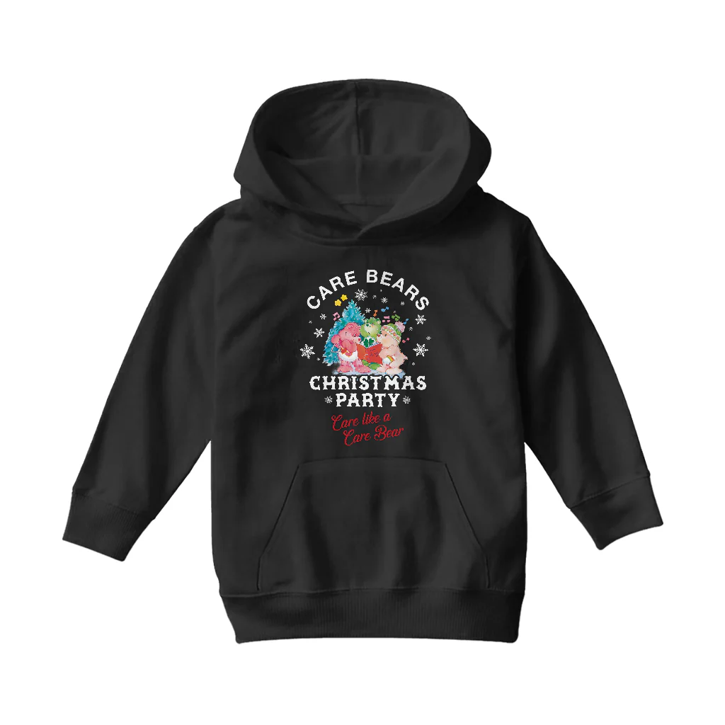 Care Bears Christmas Party Care Like A Care Bear Kids Hooded Sweatshirt
