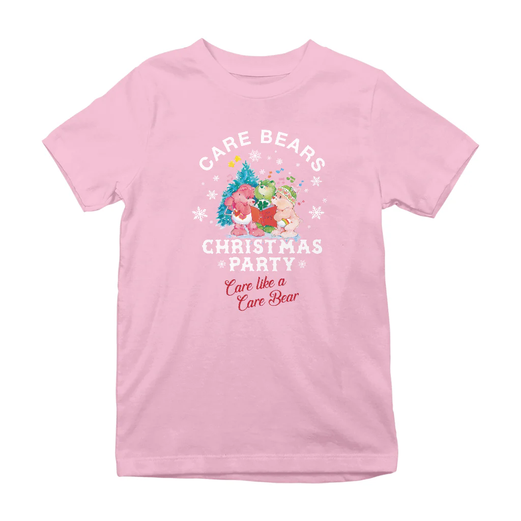 Care Bears Christmas Party Care Like A Care Bear Kids T-Shirt - Image 9