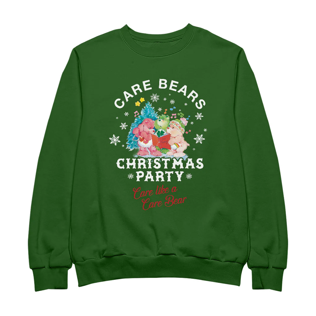 Care Bears Christmas Party Care Like A Care Bear Women's Sweatshirt - Image 9