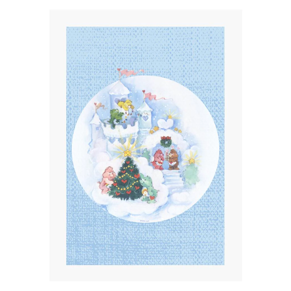 Christmas Snow Castle A4 Print