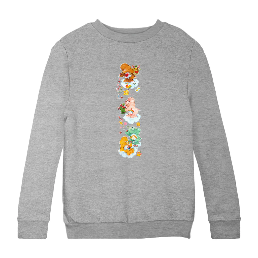 Care Bears Christmas Candy Shower Kids Sweatshirt - Image 3