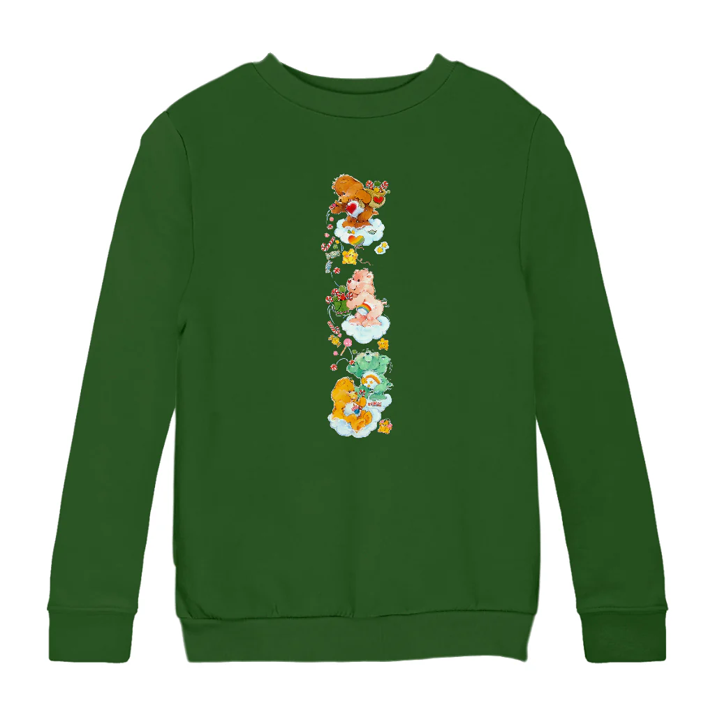 Care Bears Christmas Candy Shower Kids Sweatshirt - Image 5