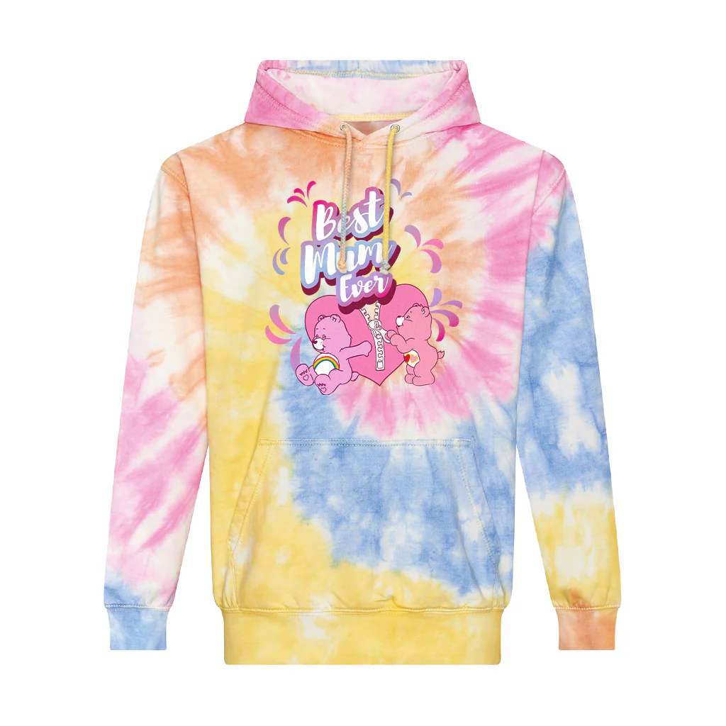 Care Bears Classic Best Mum Ever Womens Tie Dye Hoodie - Image 4