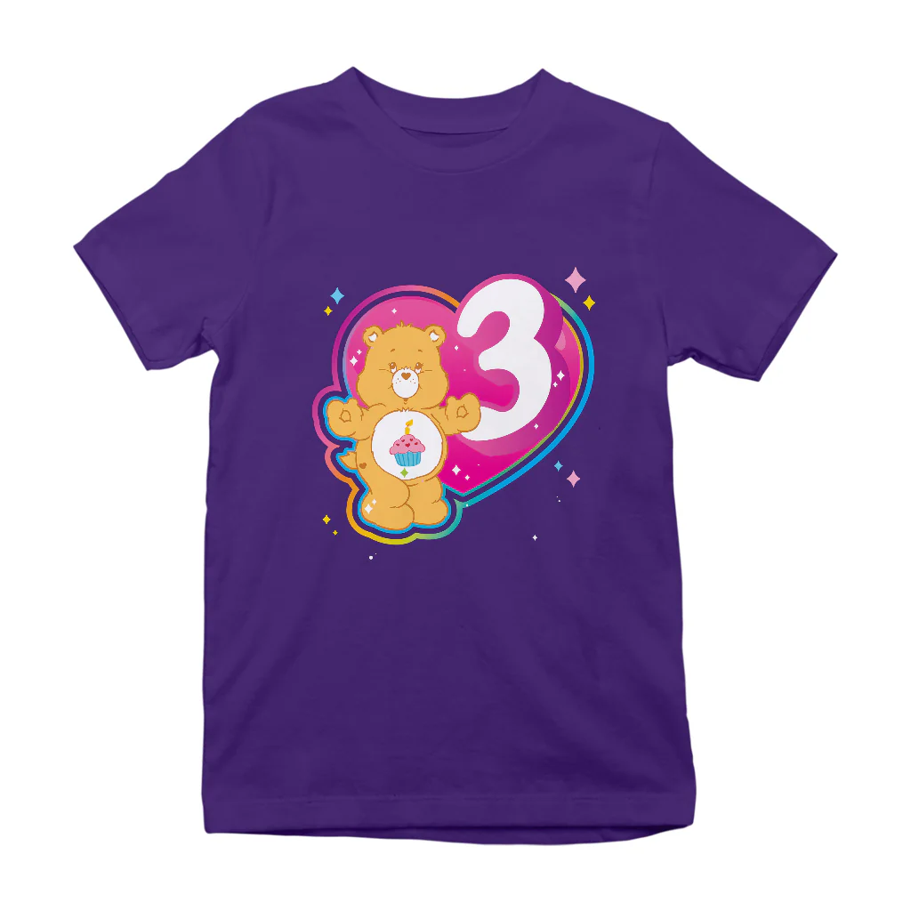 Care Bears Classic Birthday Bear 3rd - 8th Birthday Kid's T-Shirt - Image 3