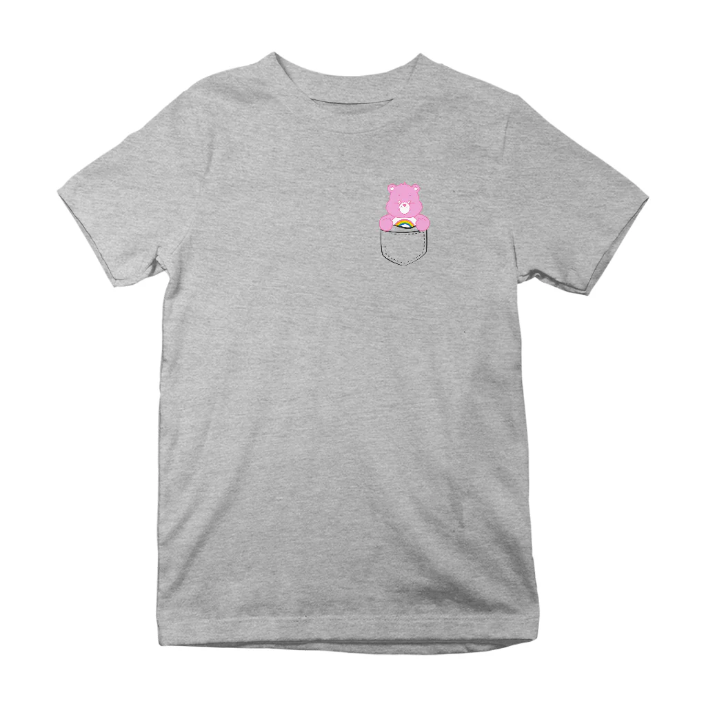 Care Bears Classic Cheer Bear Pocket Print Kid's T-Shirt - Image 7