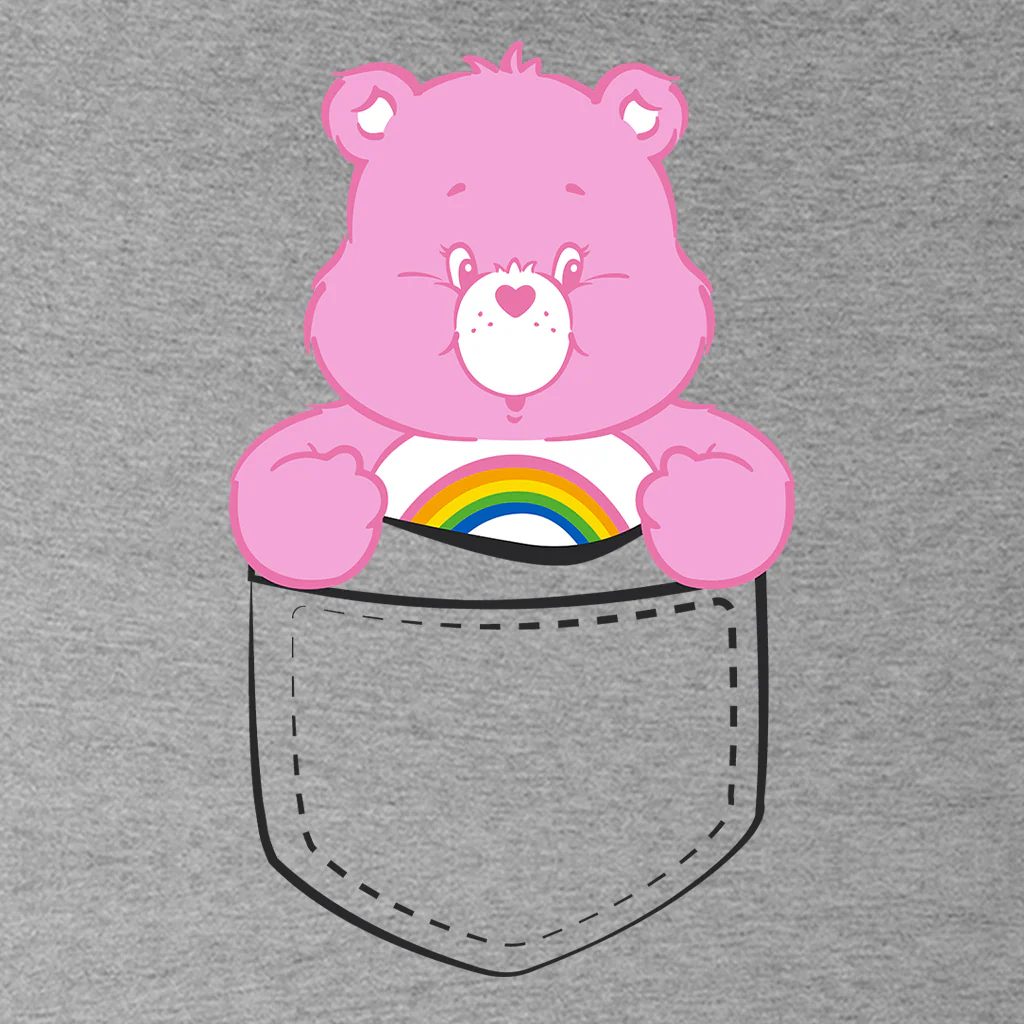 Care Bears Classic Cheer Bear Pocket Print Kid's T-Shirt - Image 8