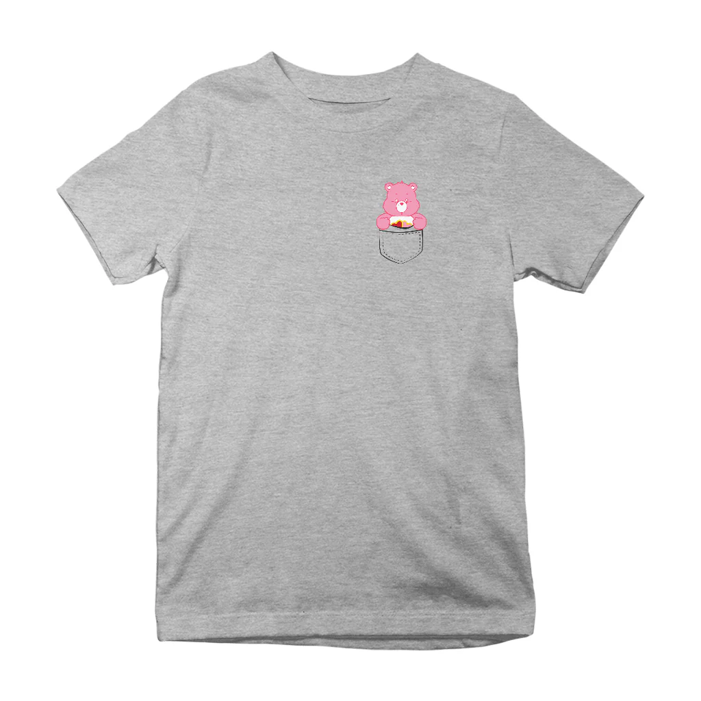 Care Bears Classic Love-a-Lot Bear Pocket Print Kid's T-Shirt - Image 7