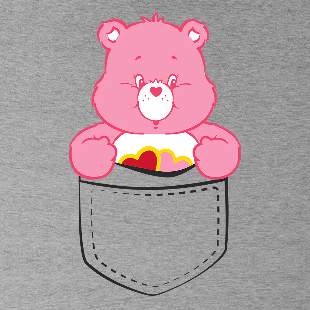 Care Bears Classic Love-a-Lot Bear Pocket Print Men's T-Shirt - Image 8