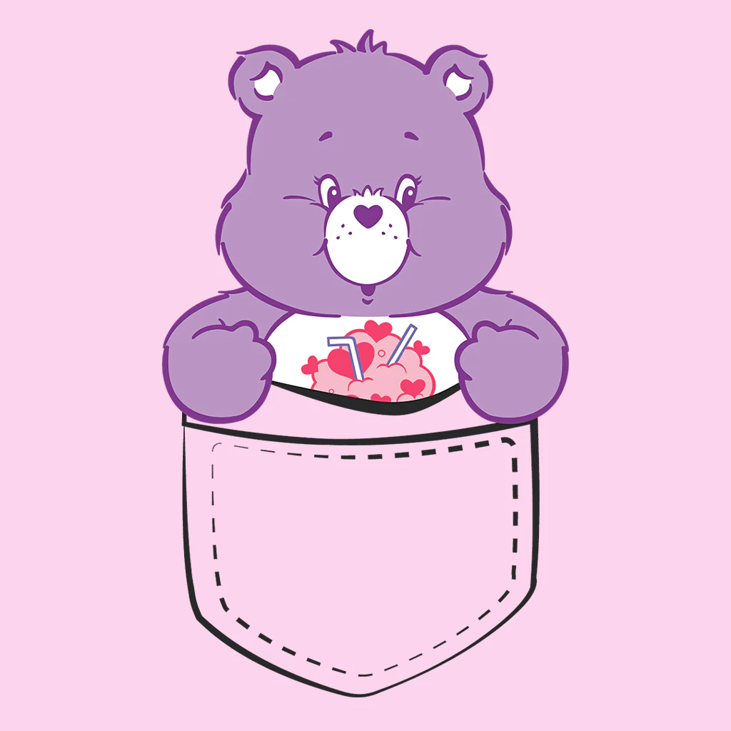 Care Bears Classic Share Bear Pocket Print Kid's T-Shirt - Image 5