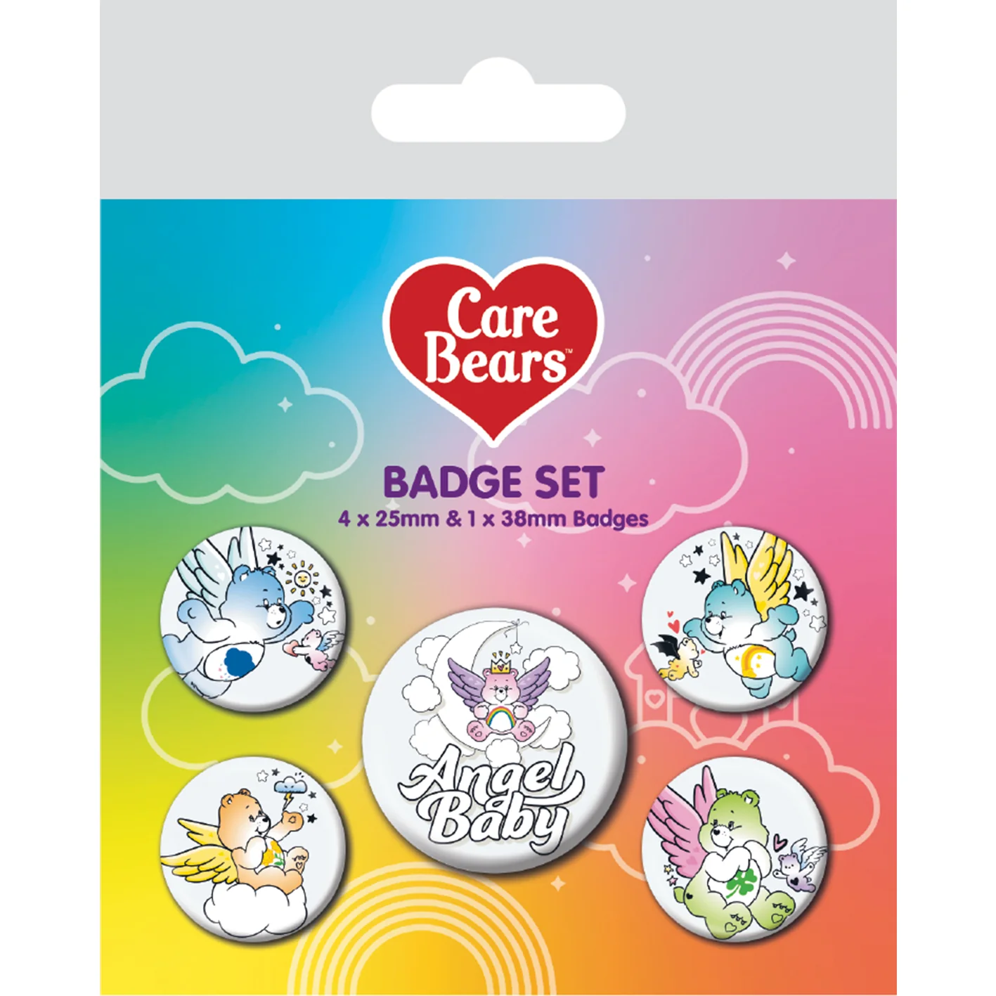 Care Bears Grumpy & Tenderheart Keychain + Angel Baby Badge Bundle - Image 4