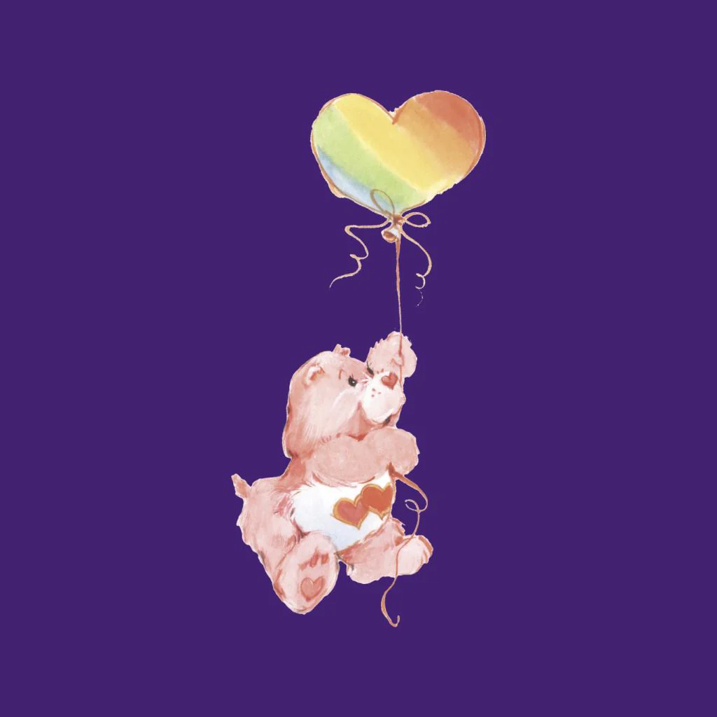 Love A Lot Bear Holding On To Rainbow Balloon Women's Hooded Sweatshirt - Image 3