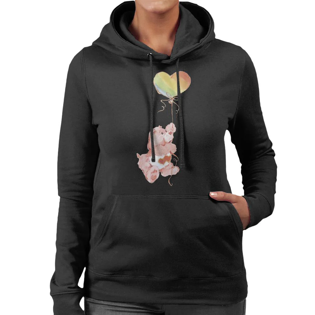 Love A Lot Bear Holding On To Rainbow Balloon Women's Hooded Sweatshirt - Image 4