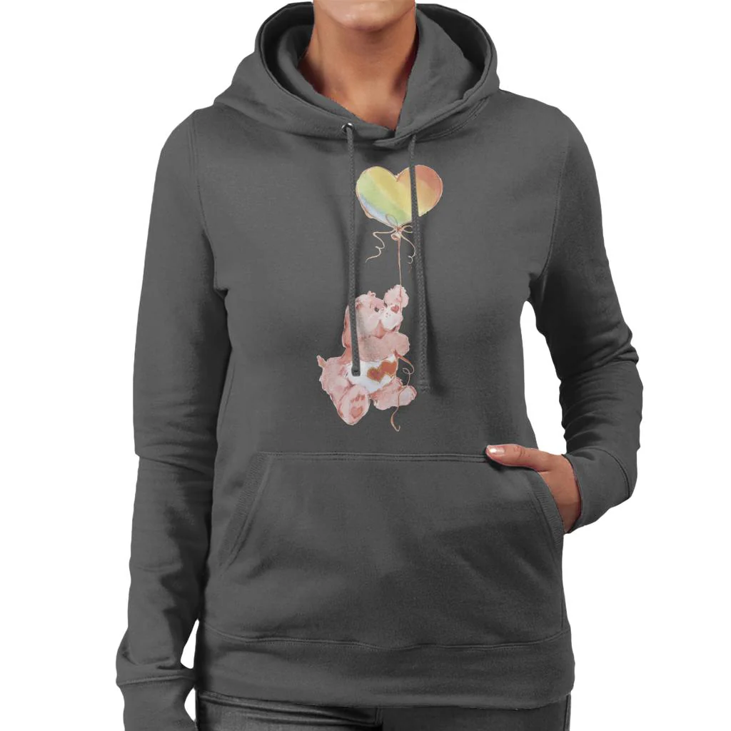 Love A Lot Bear Holding On To Rainbow Balloon Women's Hooded Sweatshirt - Image 5