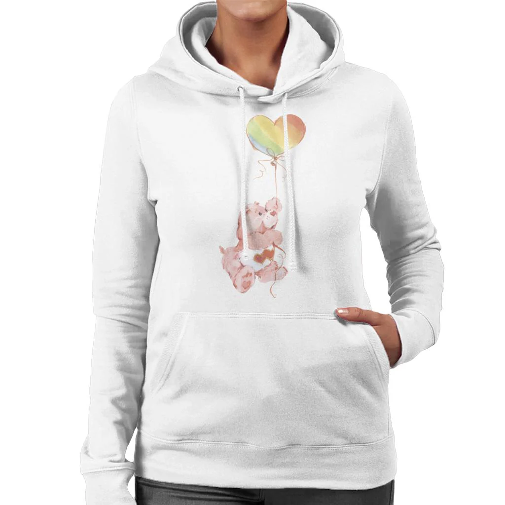 Love A Lot Bear Holding On To Rainbow Balloon Women's Hooded Sweatshirt - Image 7