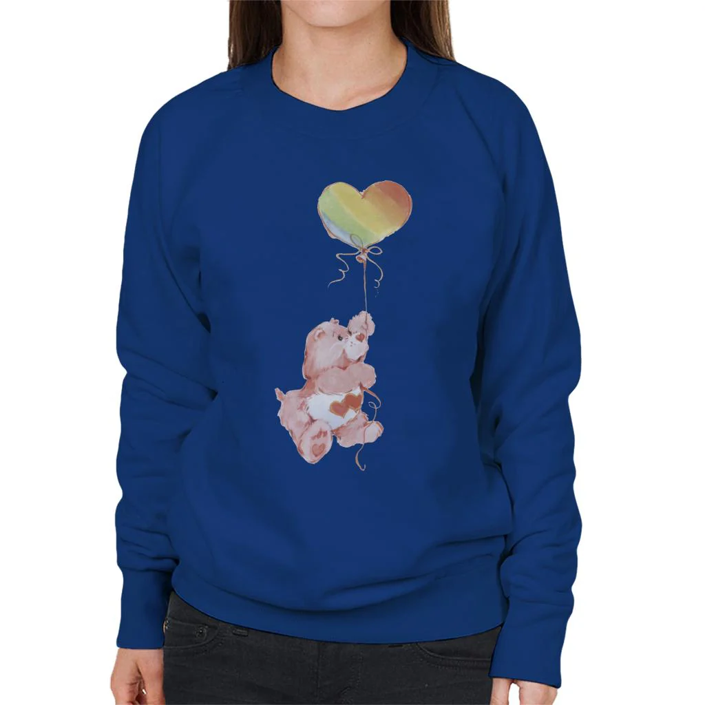 Love A Lot Bear Holding On To Rainbow Balloon Women's Sweatshirt - Image 7