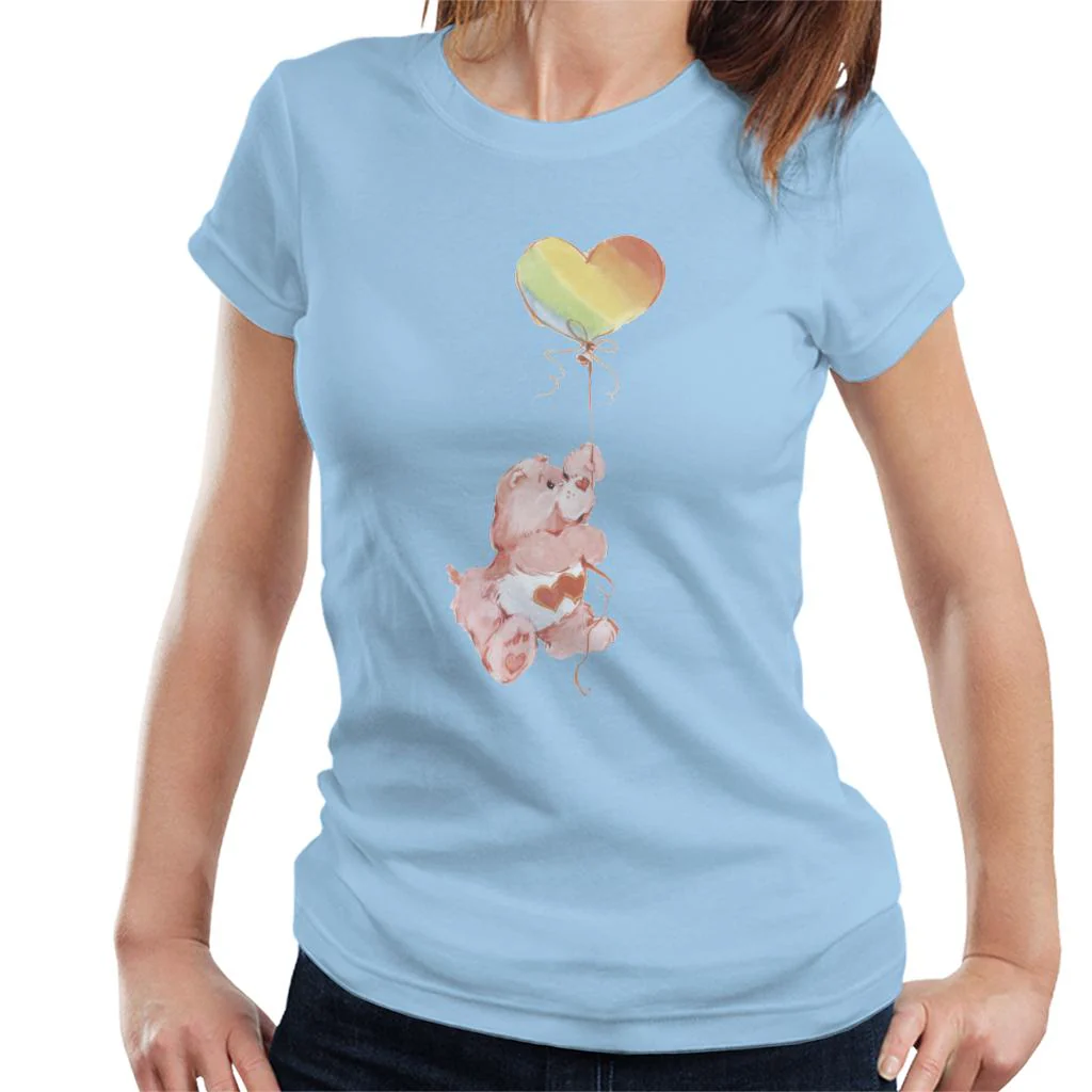Love A Lot Bear Holding On To Rainbow Balloon Women's T-Shirt - Image 5