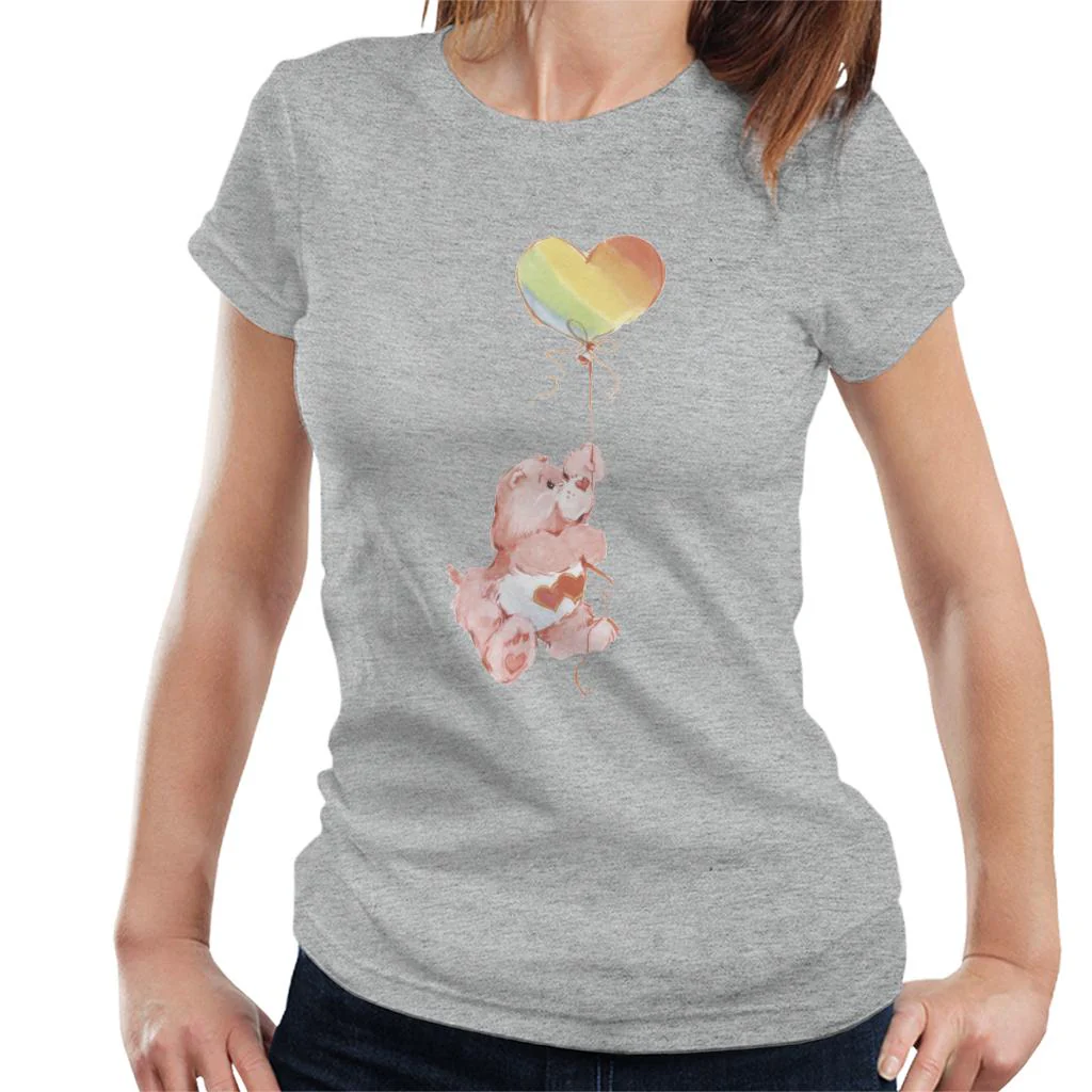 Love A Lot Bear Holding On To Rainbow Balloon Women's T-Shirt - Image 6