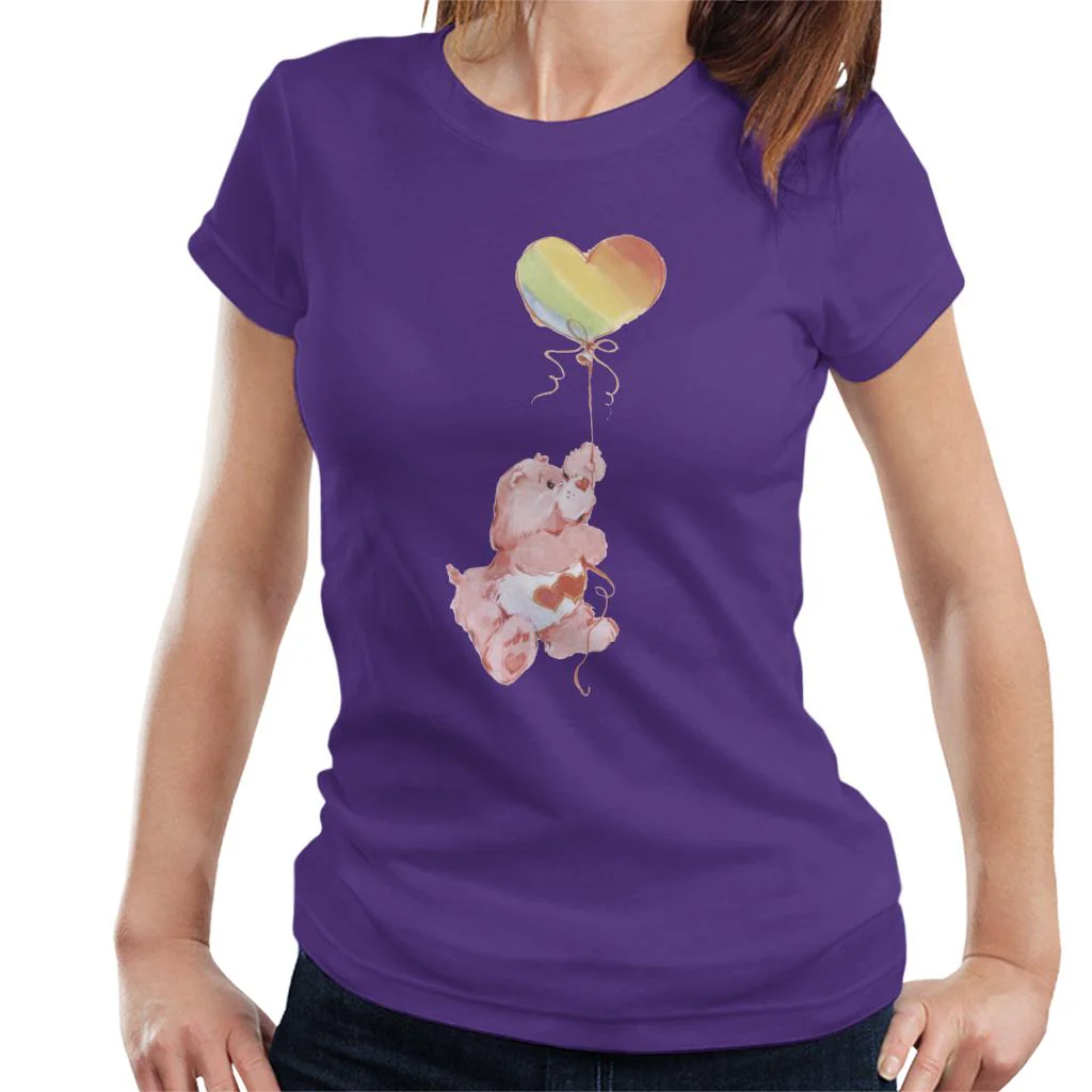 Love A Lot Bear Holding On To Rainbow Balloon Women's T-Shirt - Image 8