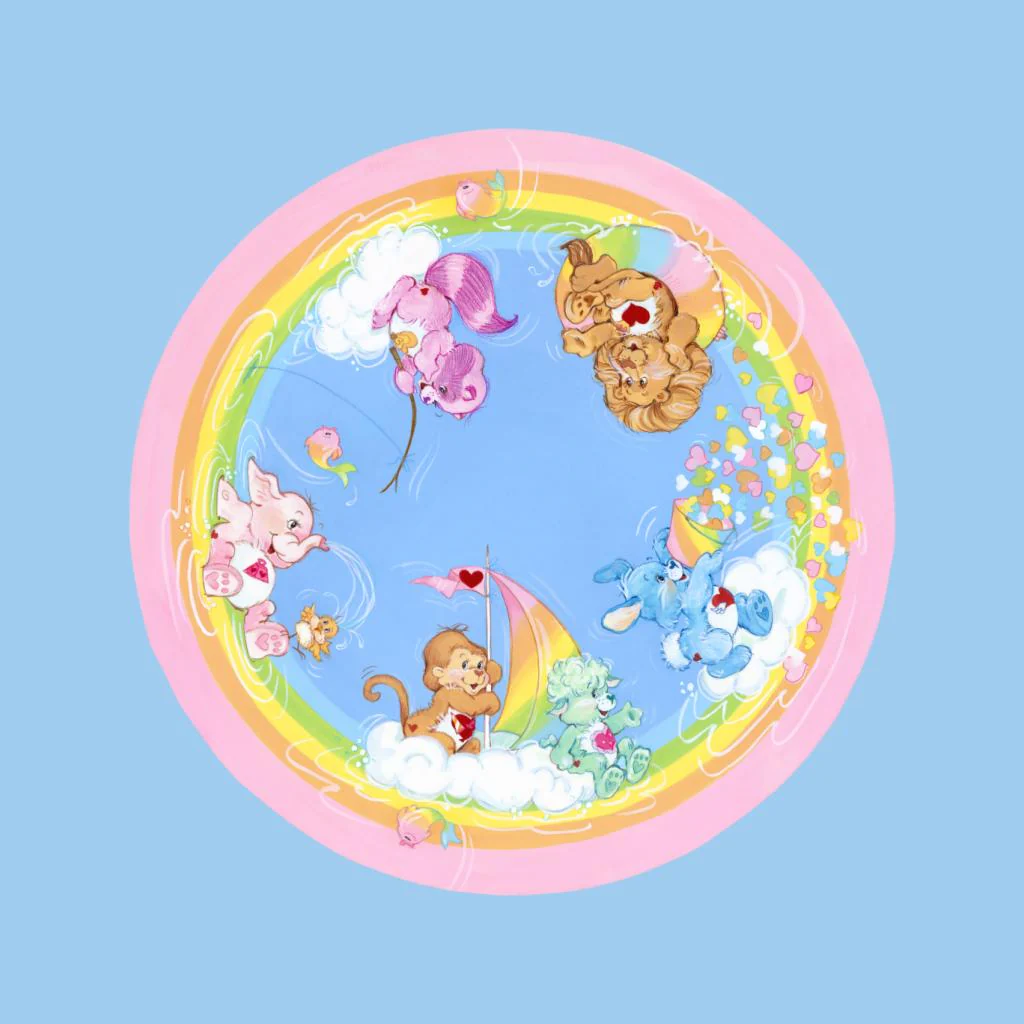 Playful Heart Monkey Rainbow Cloud Boat Women's Hooded Sweatshirt - Image 2