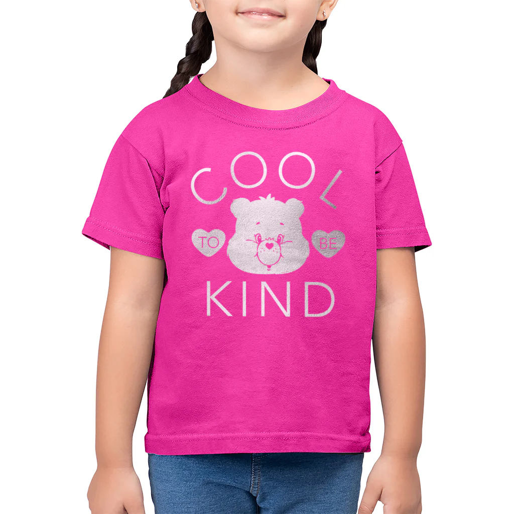 Tenderheart Bear Cool To Be Kind Silver Foil Kids T-Shirt