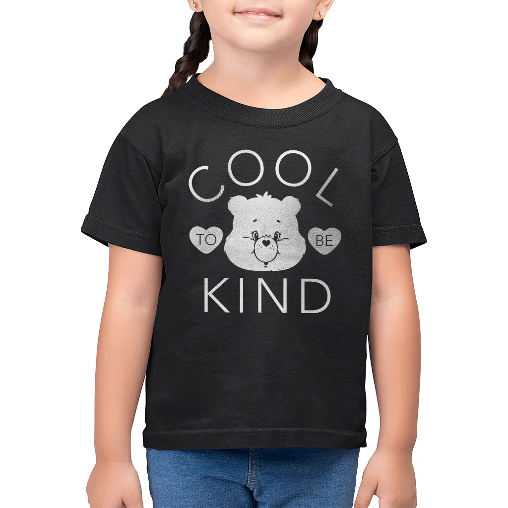 Tenderheart Bear Cool To Be Kind Silver Foil Kids T-Shirt - Image 5