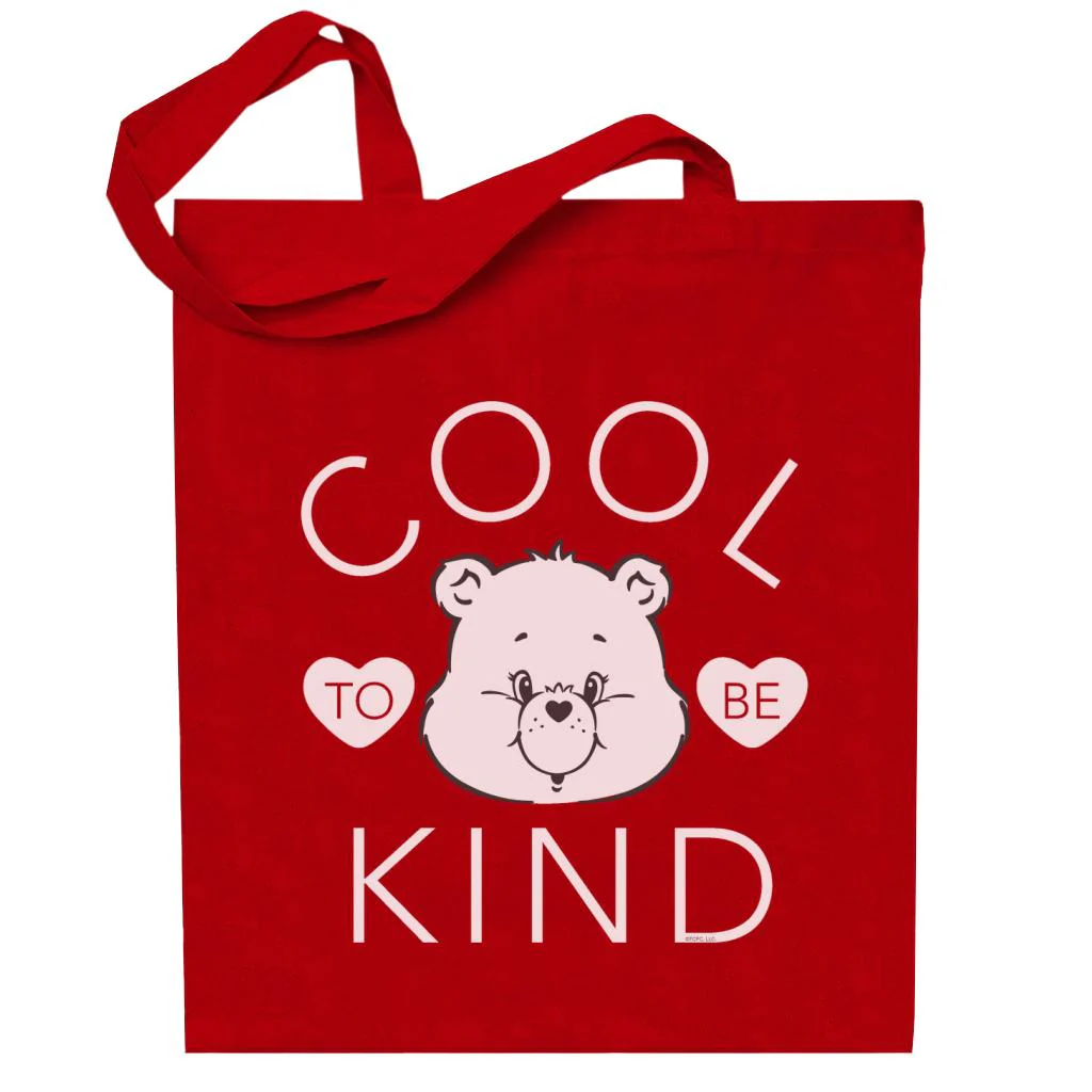 Tenderheart Bear Cool To Be Kind White Text Tote Bag - Image 5