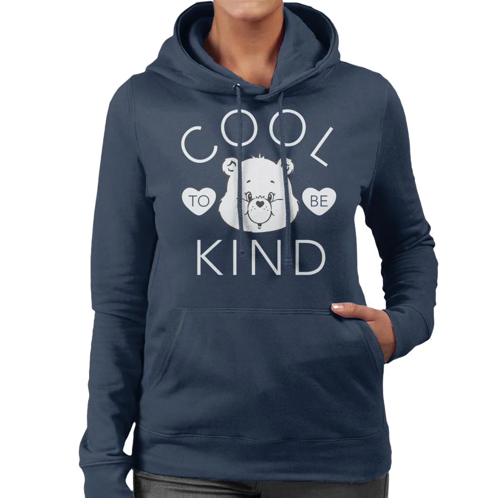 Tenderheart Bear Cool To Be Kind White Text Women's Hooded Sweatshirt - Image 4