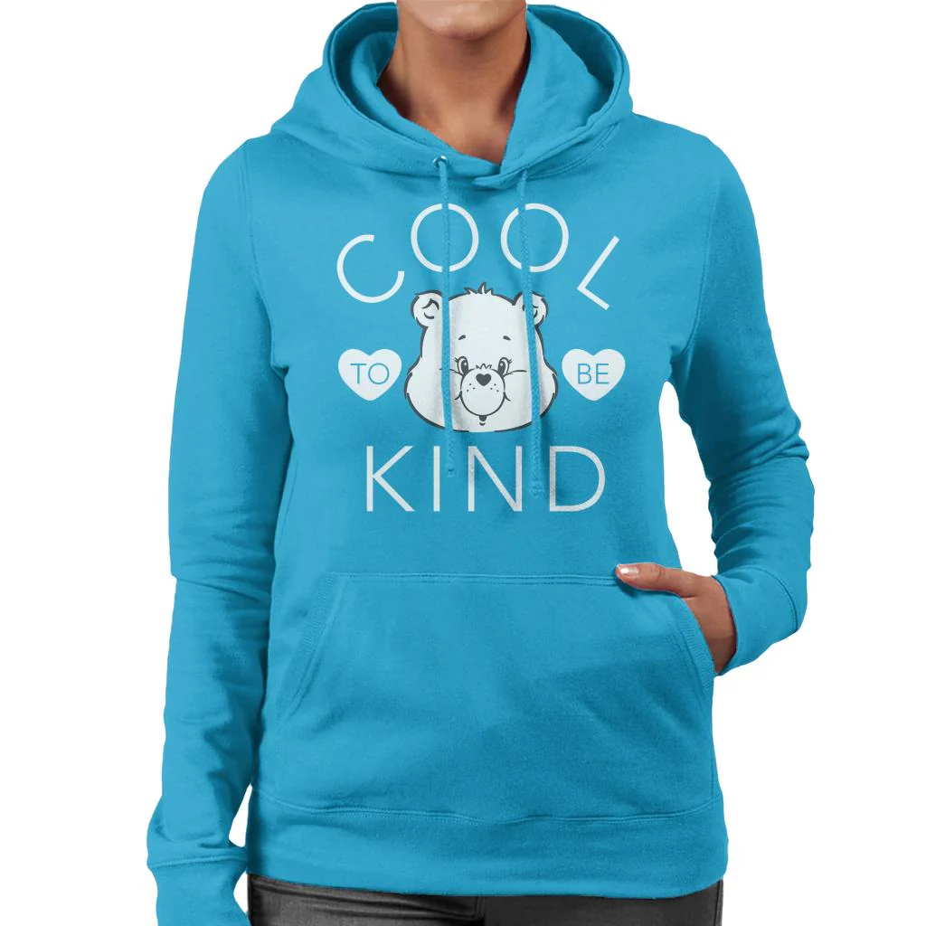 Tenderheart Bear Cool To Be Kind White Text Women's Hooded Sweatshirt - Image 5