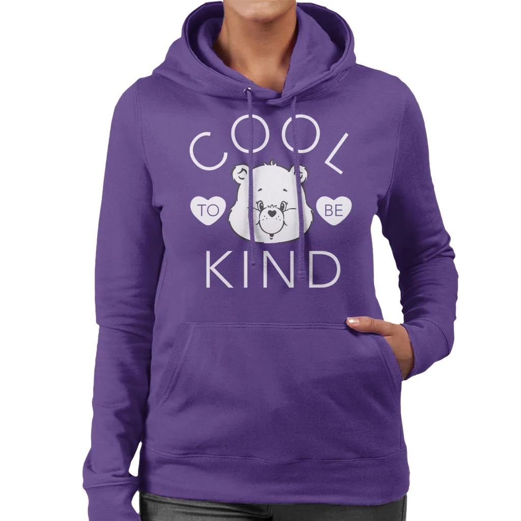 Tenderheart Bear Cool To Be Kind White Text Women's Hooded Sweatshirt - Image 6