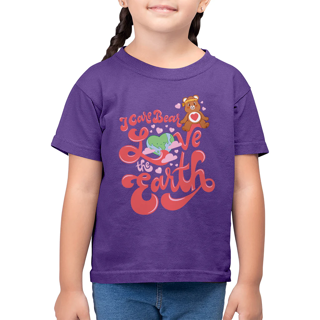 Tenderheart Bear Love The Earth Kids T-Shirt - Image 3