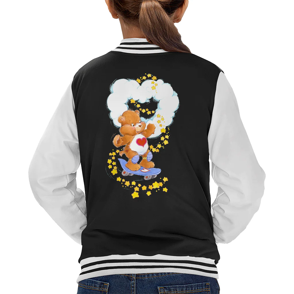 Tenderheart Bear Stars Kids Varsity Jacket - Image 3