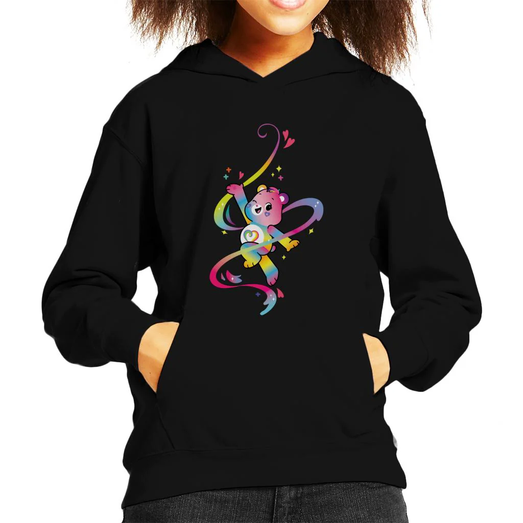 Togetherness Bear Rainbow Kids Hooded Sweatshirt - Image 2