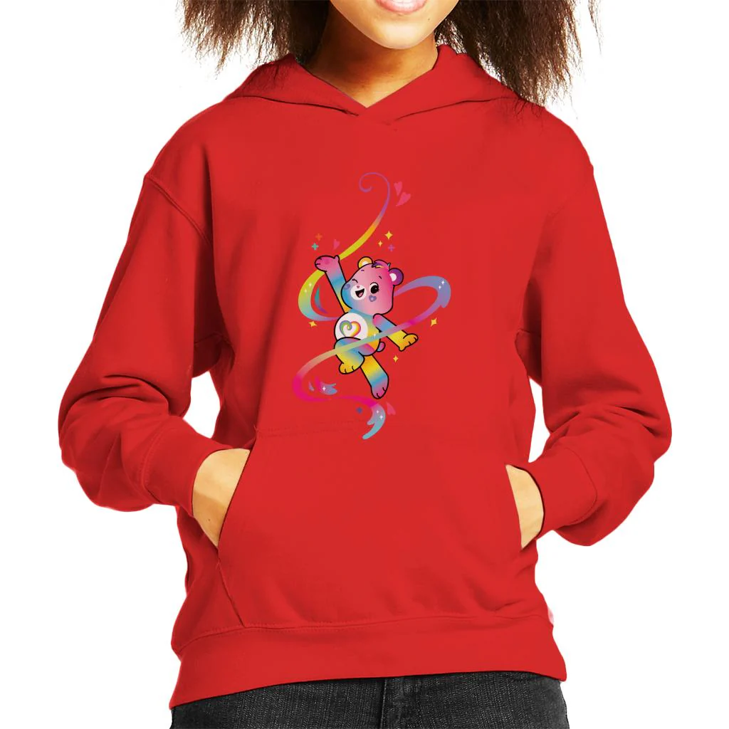 Togetherness Bear Rainbow Kids Hooded Sweatshirt - Image 4