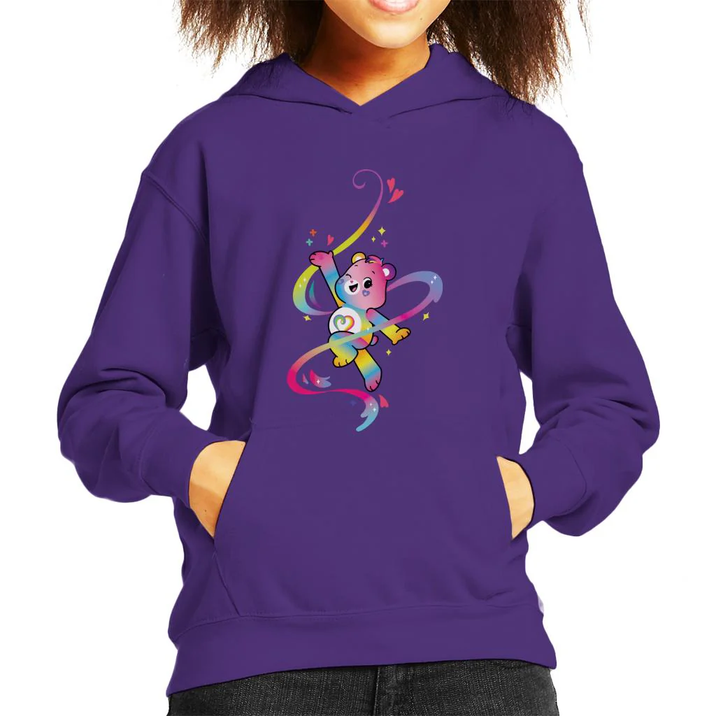 Togetherness Bear Rainbow Kids Hooded Sweatshirt - Image 5