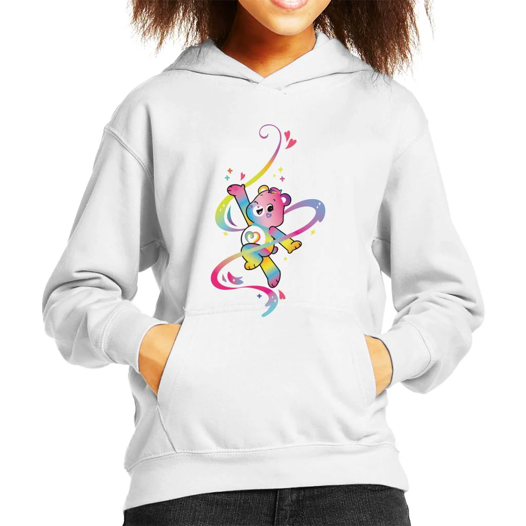 Togetherness Bear Rainbow Kids Hooded Sweatshirt - Image 6