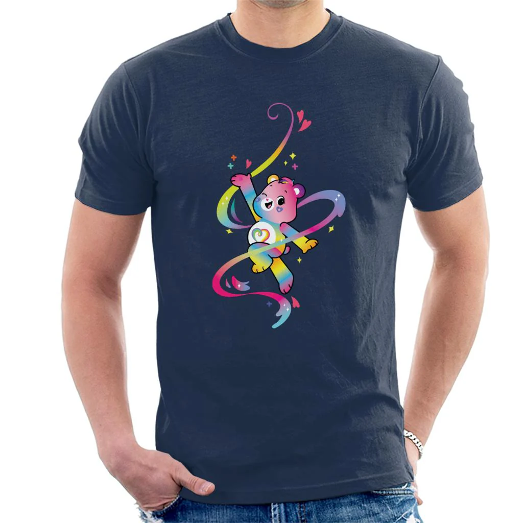 Togetherness Bear Multi Coloured Rainbow Men's T-Shirt - Image 4