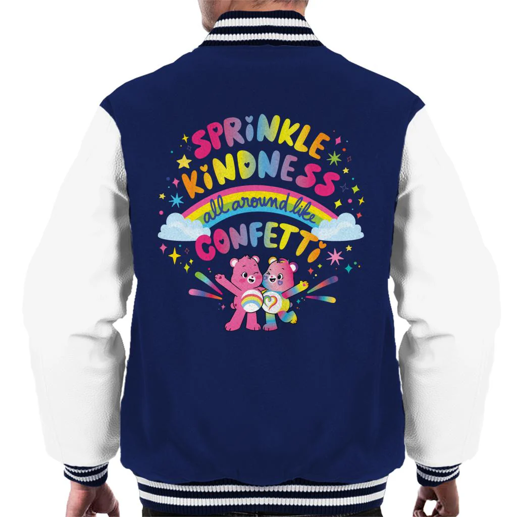 Togetherness Bear Sprinkle Kindness Men's Varsity Jacket - Image 3