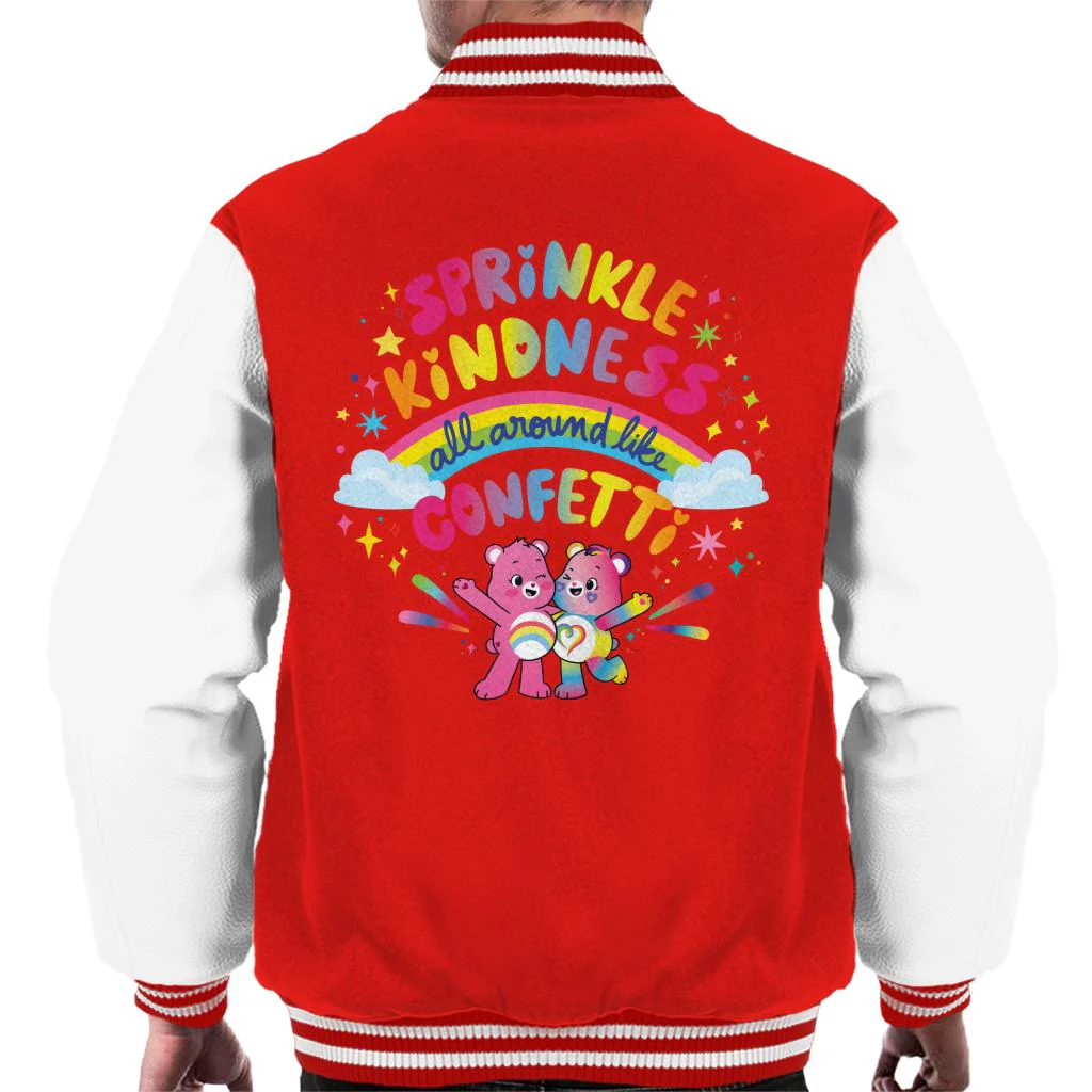 Togetherness Bear Sprinkle Kindness Men's Varsity Jacket - Image 5