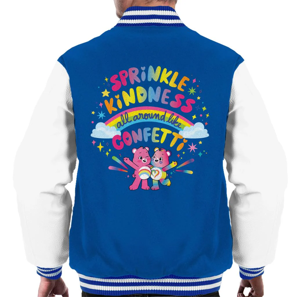 Togetherness Bear Sprinkle Kindness Men's Varsity Jacket - Image 6