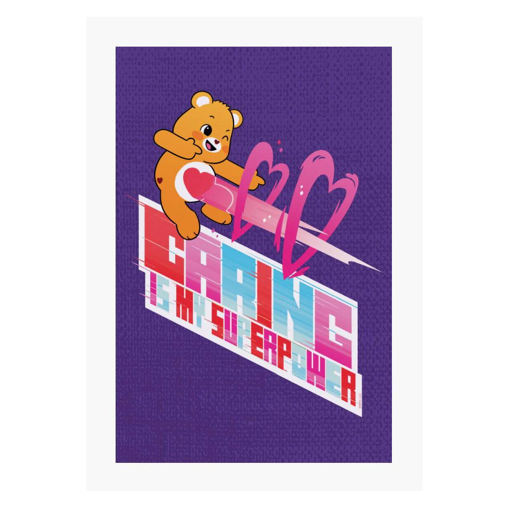 Unlock The Magic Caring Is My Superpower White Border A4 Print