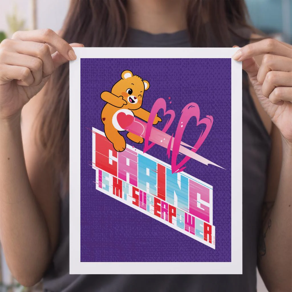 Unlock The Magic Caring Is My Superpower White Border A4 Print - Image 3