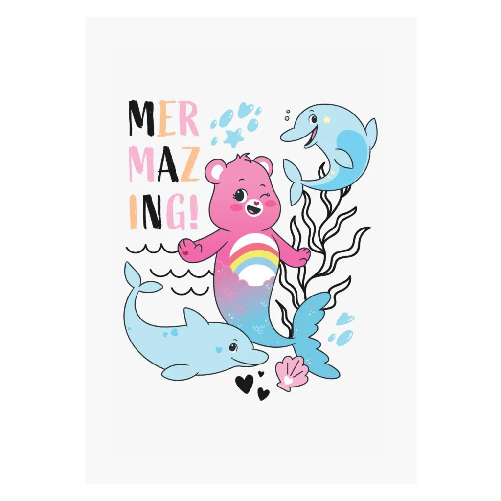 Unlock The Magic Cheer Bear Mermazing A4 Print - Image 4