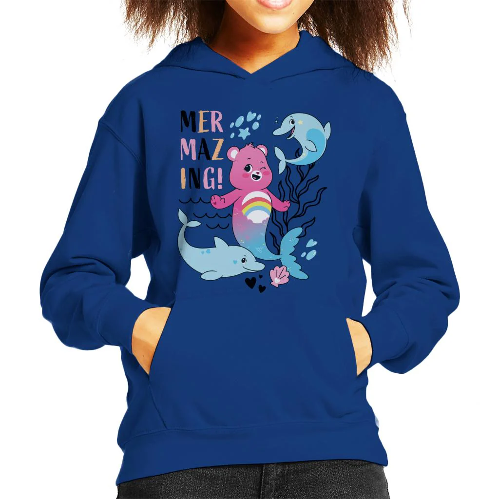 Unlock The Magic Cheer Bear Mermazing Kids Hooded Sweatshirt - Image 3