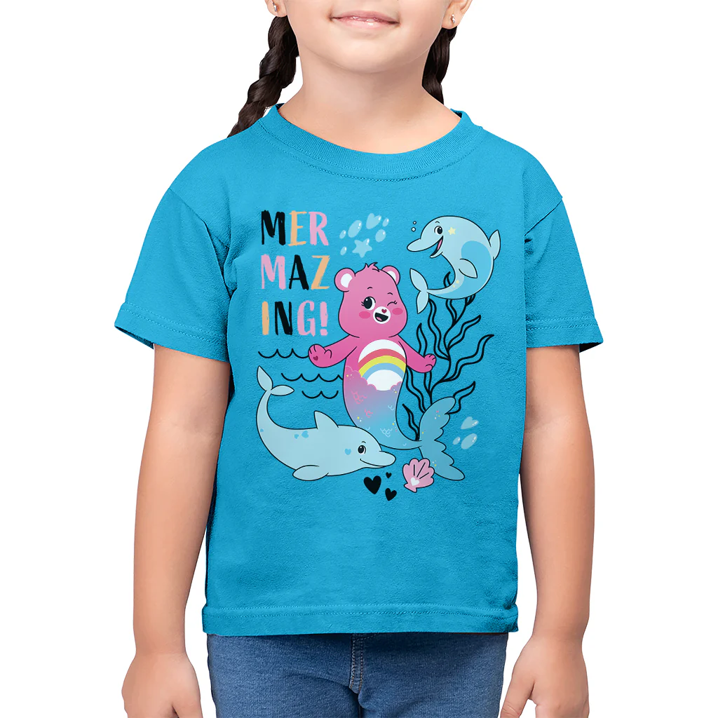 Unlock The Magic Cheer Bear Mermazing Kids T-Shirt