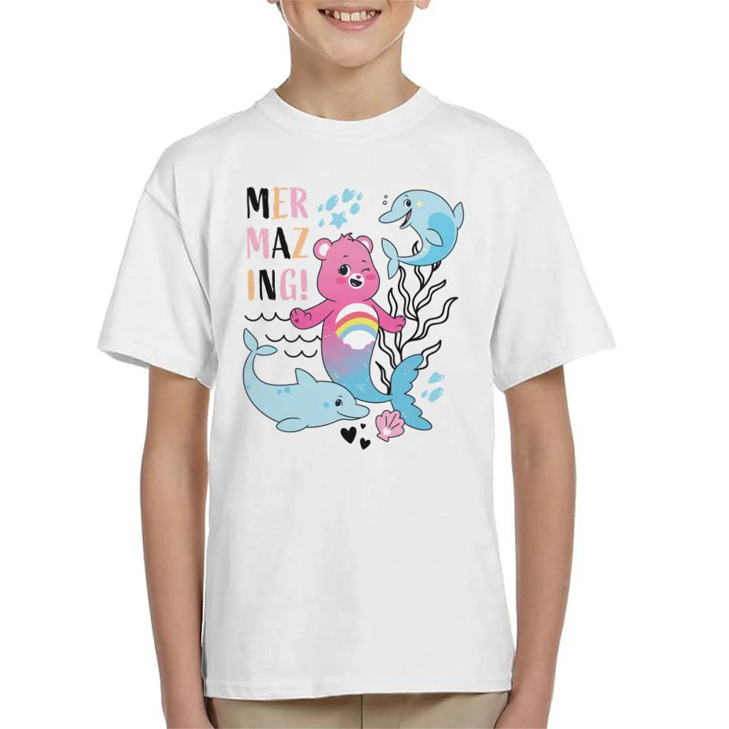 Unlock The Magic Cheer Bear Mermazing Kids T-Shirt - Image 4