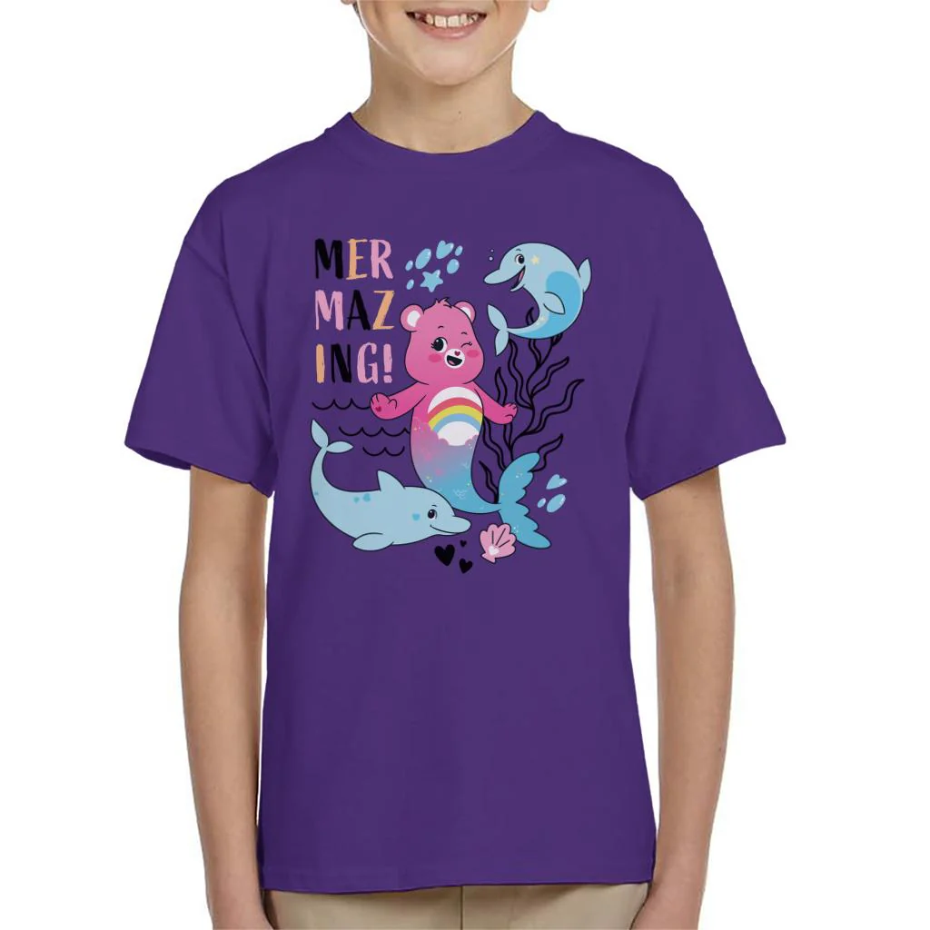 Unlock The Magic Cheer Bear Mermazing Kids T-Shirt - Image 5